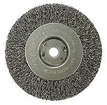 Weiler 36062 Vortec Pro® Crimped Wire Wheel, 4 In D, .014 Carbon Steel, 6,000 Rpm, Retail Pk