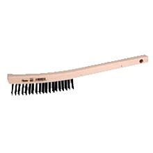Weiler 36648 Scratch Brush Countertop Displays, 10 In, Steel Wire, Curved Wood Handle
