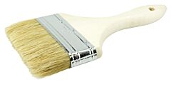 Weiler 40184 Chip & Oil Brushes, 4 In Wide, 1 3/4 In Trim, White China, Wood Handle
