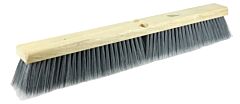 Weiler 42041 Flagged Silver Polystyrene Fine Sweep Brushes, 18 In Hardwood Block, 3 In Trim L