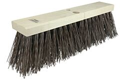Weiler 42174 Street Brooms, Hardwood Block, 5 1/4 In Trim, Brown Polypropylene Fill