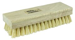 Weiler 44024 Hand Scrub Brushes, 8 In Hardwood Block, 1 1/8 In Trim L, White Tampico Fill