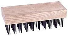 Weiler 44073 Butcher Block Brush, Flat Wire Fill, 1-1/4" Trim Length