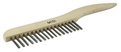 Weiler 44101 Shoe Handle Scratch Brush, 10 In, 1X17 Rows, Stainless Steel Wire Bristle