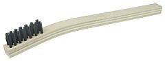Weiler 44637 Small Hand Scratch Brushes, 7 1/2",3X7 Rows,Black Nylon Wire, Curved Wood Handle