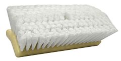 Weiler 44699 Bi-Level Scrub Brush, 10 In Foam Block, 2 3/4 In Trim L, Flagged Wh Polystyrene