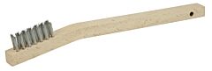 Weiler 44805 Small Hand Scratch Brushes, 7-1/2 In L, Stainless Steel Wire, Curved Wood Handle