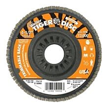 Weiler 50015 Trimmable Tiger Flap Discs, 5 In, 60 Grit, 5/8 Arbor, 12,000 Rpm