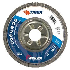 Weiler 50523 Tiger Disc 5" 40Grit 7/8Ar
