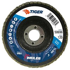 Weiler 50696 Tiger Disc 4" 120Grit 5/8Arb