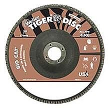 Weiler 50786 7" Big Cat Abrasive Flap Disc, Flat, Phenolic Backing, 120Ao, 7/8" Arbor Hole