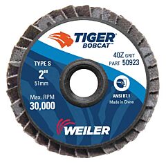 Weiler 50923 Bobcat Flap Discs, Zirconium, 2 In Dia., 40 Grit