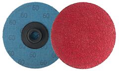 Weiler 60156 Metal Hub Style Blending Discs, Ceramic, 3 In Dia., 60 Grit