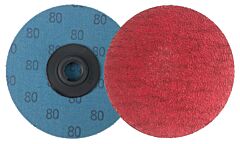 Weiler 60157 Metal Hub Style Blending Discs, Ceramic, 3 In Dia., 80 Grit