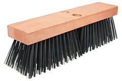 Weiler 70215 Wire Broom, 16 In Hardwood Block, 3-3/4 In Trim L, Round Wire