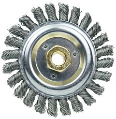 Weiler 79803 Dually® Stringer Bead Wheel, 5 In Dia X 1/2 In Face W X 5/8 In-11 Unc X 0.023 In, 12500 Rpm, 5 Ea/Bx