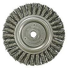 Weiler 08926 Roughneck Stringer Bead Wheel, 6 In Dia, 1 1/4 In Trim, .023 In Wire