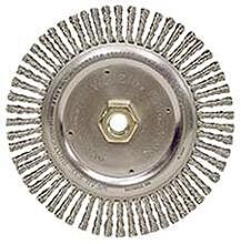Weiler 09200 Roughneck® Stringer Bead Wheel, 7 In Dia X 3/16 In Face W X 5/8 In-11 Unc X 0.020 In, 9000 Rpm, 1 Ea/Ea