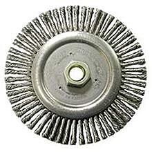 Weiler 09400 Roughneck® Stringer Bead Wheel, 6 In Dia X 3/16 In Face W X 5/8 In-11 Unc X 0.020 In, 12500 Rpm, 1 Ea/Ea