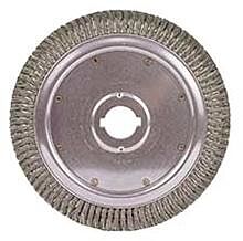 Weiler 09800 High Density Twist Knot Wire Wheel, 14 In D, .020 In Steel, 2 In Arbor Hole