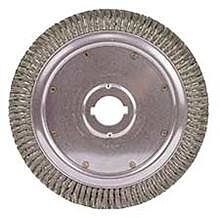 Weiler 09809 High Density Twist Knot Wire Wheel, 14 In D, .020 In Steel, 1-1/4 In Arbor Hole