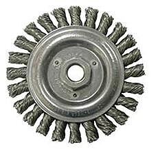 Weiler 09856 Roughneck® Stringer Bead Wheel, 5 In D X 1/2 In W, .023 Steel Wire, 12,500 Rpm