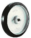 Wesco 053707 Aluminum Center Moldon Rubber Wheels, 500 Lb. Capacity