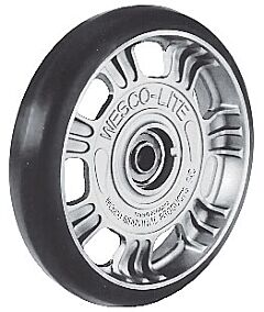Wesco R3 Aluminum Center Moldon Rubber Wheels, 300 Lb. Capacity