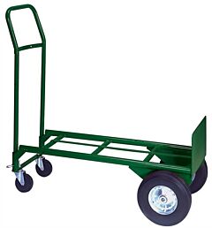 Wesco 656-21-Z Greenline Economical 2-In-1 Hand Truck, 2 Wheel - 500 Lb./4 Wheel 600 Lb. Capacity