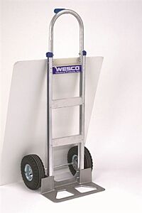 Wesco 420-T14-Z2 Series 420 Cobra-Lite Aluminum Hand Truck, 10" Solid Rubber Wheels, 600 Lb. Capacity