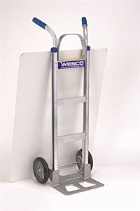 Wesco 450-T18-Z2 Series 450 Cobra-Lite Aluminum Hand Truck, 10" Solid Rubber Wheels, 600 Lb. Capacity