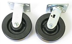 Wesco Pr-6 Phenolic Caster Option For Aluminum Platform Truck, 3000 Lb. Capacity
