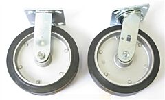 Wesco Mr-8 Moldon Rubber Caster Option For Aluminum Platform Truck, 2400 Lb. Capacity