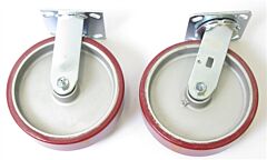 Wesco Mp-8 Moldon Polyurethane Caster Option For Aluminum Platform Truck, 3000 Lb. Capacity