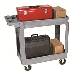 Wesco 270433 Deluxe Plastic Service Cart, 550 Lb. Capacity
