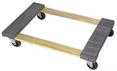 Wesco 272070 Open Deck Wood Dolly With Carpeted Ends, 1200 Lb. Capacity