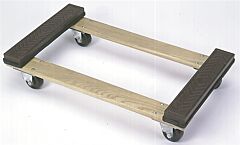 Wesco 272072 Open Deck Wood Dolly With Rubber Ends, 1200 Lb. Capacity
