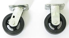 Wesco 272202 6" Moldon Rubber Casters For Steel Platform Truck, 1800 Lb. Capacity