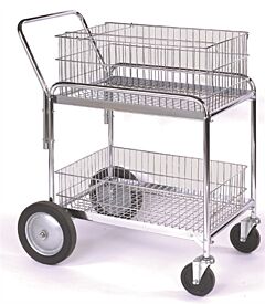 Wesco 188949 Wire Basket Office Cart, 200 Lb. Capacity