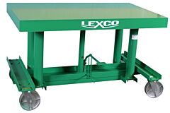 Wesco Stn-3610-3F Lexco Long-Deck Foot-Operated Hydraulic Lift Table, 3000 Lb. Capacity