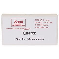 Zefon Iw-Q3700 Filter, 37Mm, Glass Fiber, Quartz A, Pack Of 100