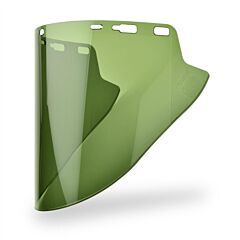 Elvex Fs-18Lg Green Shield, 10" X 18.5" X .078", Molded Cylinder Lexan Pc