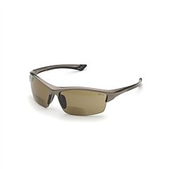 Elvex Rx-350Br-2.5 Bifocal Safety Glasses, Brown Af/Pc Lens, +2.5, Glossy Metallic Bronze Frame