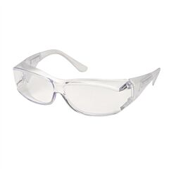 Elvex Sg-57C Safety Glasses, Clear Hc/Pc Uni-Lens, Adjustable Temples, Fits Over Rx Frames Up To 140Mm