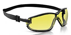 Sas Safety 5103-02 Gloggles Safety Goggles/Glasses All-In-One, Yellow Lens, Polybag