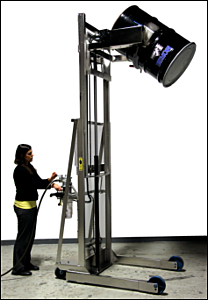 Morse 510Ss-114 Vertical-Lift Drum Pourer, 60", Air Power Lift & Tilt, Frame Type 304 Stainless Steel, Welds Not Ground Or Polished, Some Purchased Parts Not Ss