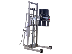 Morse 520Ss-124 Vertical-Lift Drum Pourer, 106", Air Power Lift, Manual Tilt, Frame Type 304 Stainless Steel, Welds Not Ground Or Polished, Some Purchased Parts Not Ss