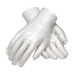 Ambi-Dex® 65-544/L Food Grade Disposable Polyethylene Gloves With Embossed Grip, Clear, Size Large