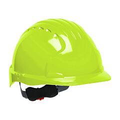 Pip 280-Ev6151-Ly Evolution Deluxe 6151 Standard Brim Hard Hat With Hdpe Shell, 6-Point Polyester Suspension And Wheel Ratchet Adjustment, Hi-Viz Yellow