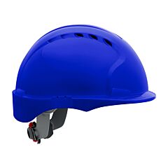 Pip 280-Ev6151Sv-50 Evolution Deluxe 6151 Vented, Short Brim Hard Hat With Hdpe Shell, 6-Point Polyester Suspension And Wheel Ratchet Adjustment, Blue